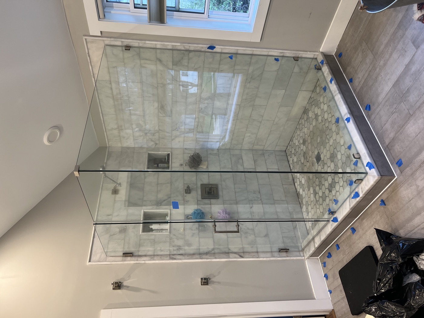 Custom glass window installed in Arlington, Virginia
